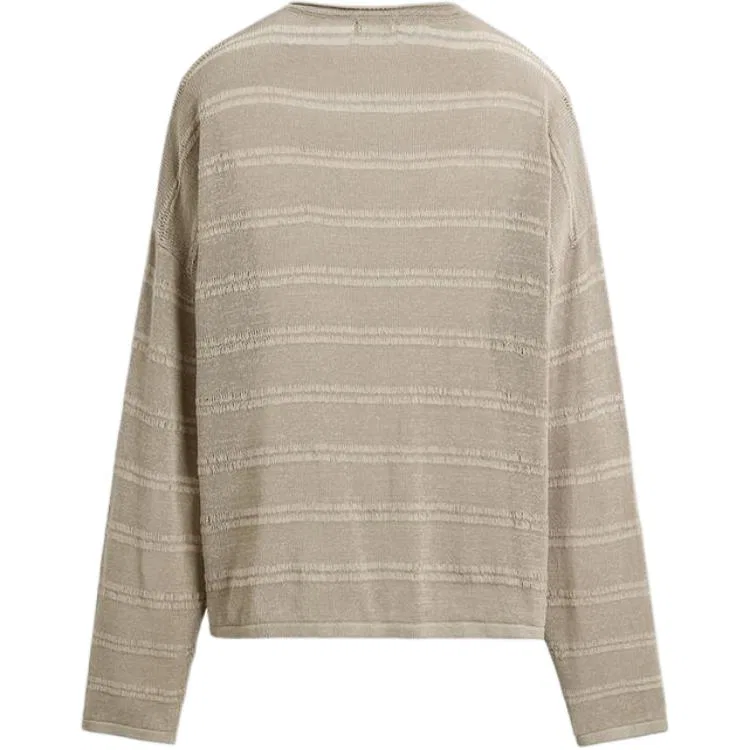 Мужской свитер с круглым вырезом Brown/Dark Taupe ZARA — фото 3