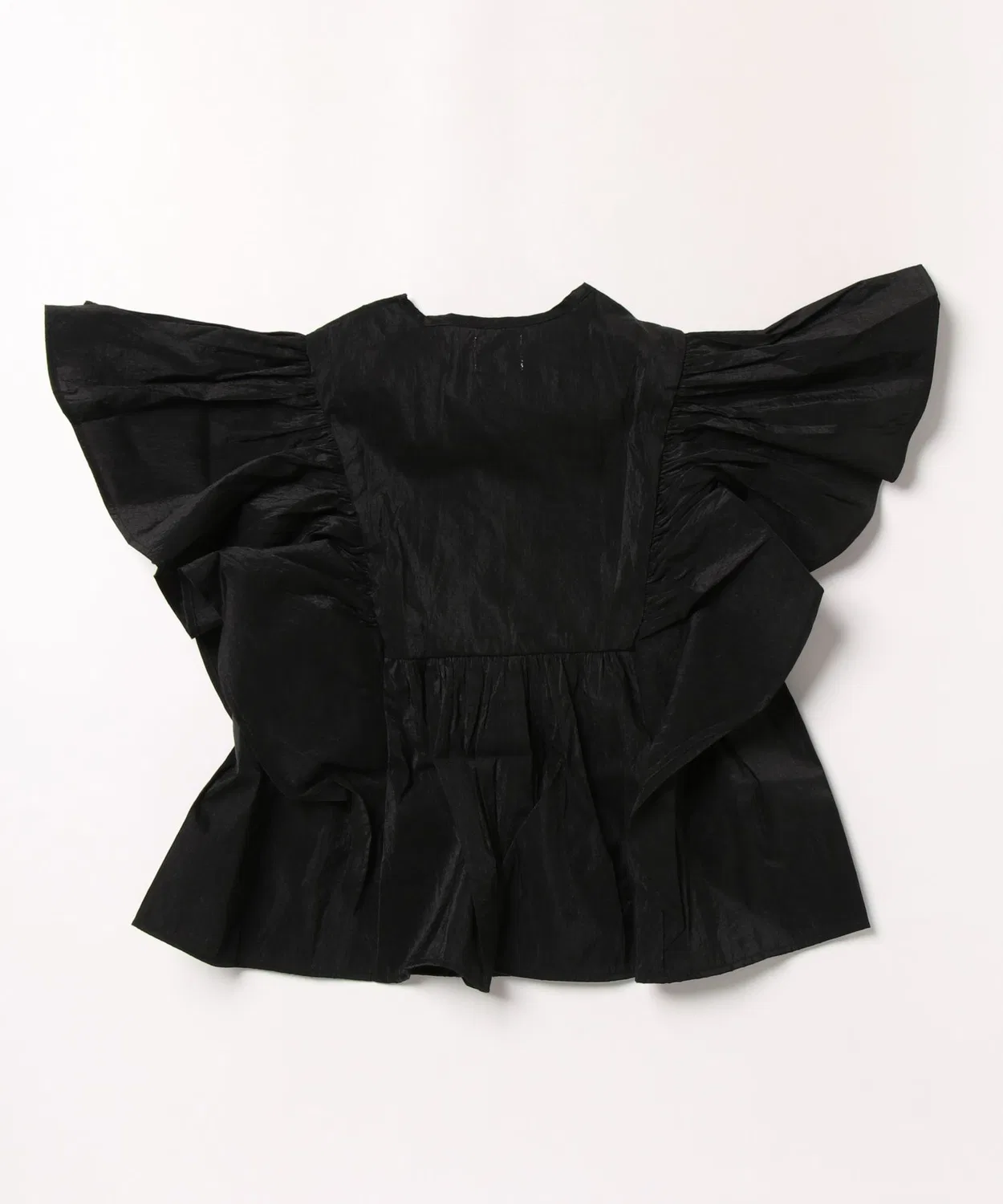 Детская блузка с рукавом-бабочка из нейлона Ripstopped Sheer Taffeta Butterfly Sleeve Blouse GROOVY COLORS, Черный — фото 3