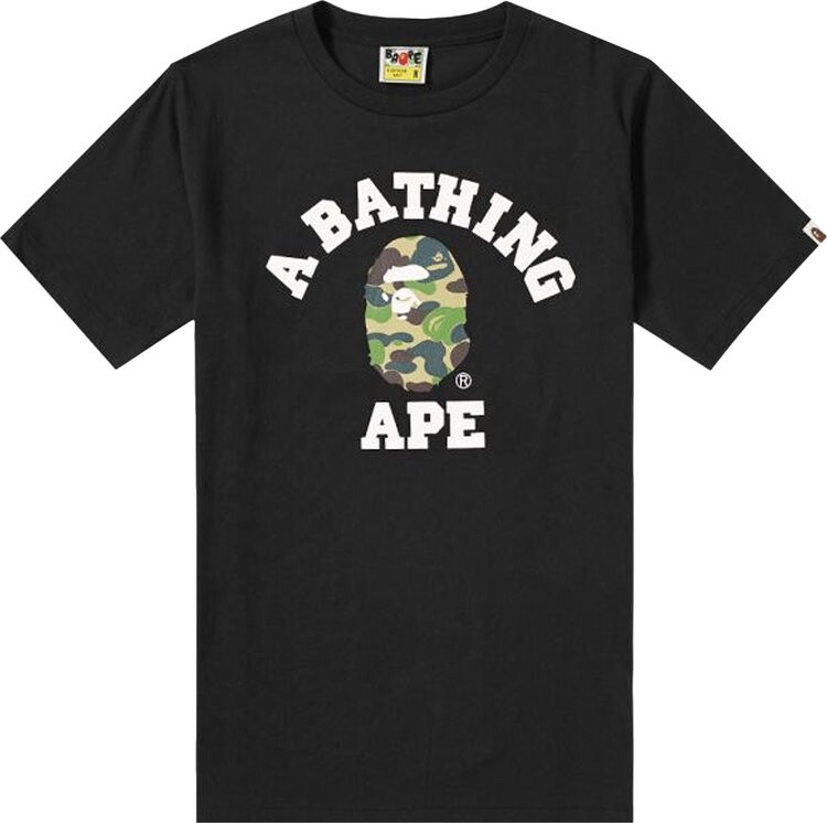 

Футболка BAPE ABC Camo College Tee 'Black/Green', черный
