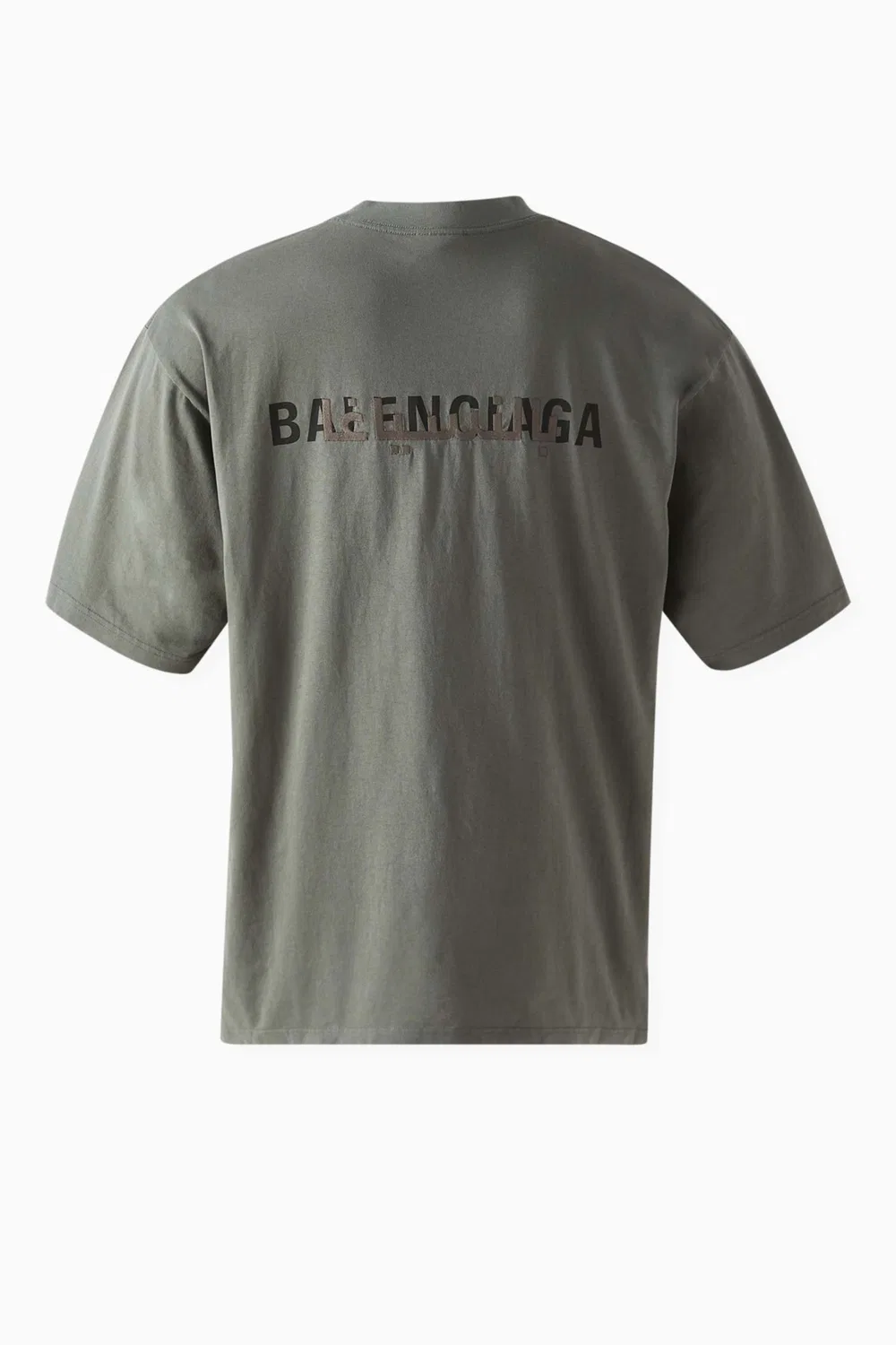 Футболка с логотипом хлопковая Balenciaga, зеленый