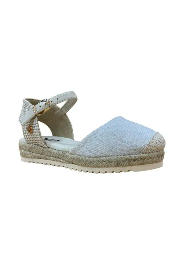 Балетки с ремешком на щиколотке Textile ankle strap ballet pumps Xti бежевый — фото 2