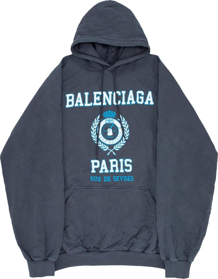 

Худи Balenciaga Oversized Hoodie 'Marine Blue', синий