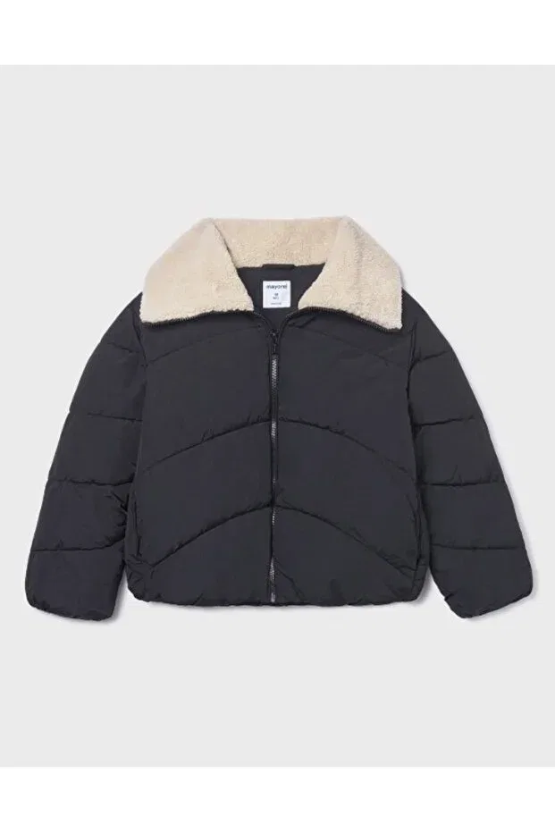 Детская куртка для девочек из экокожи Mayoral, Black