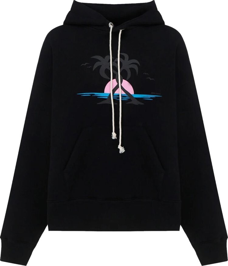 

Худи Palm Angels Hugging Palms Hoodie 'Black/Orange', черный