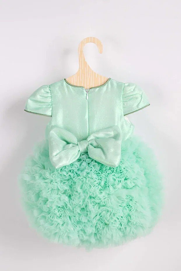 Детское платье для девочек с коротким рукавом Lina Le Mabelle, Mint — фото 3