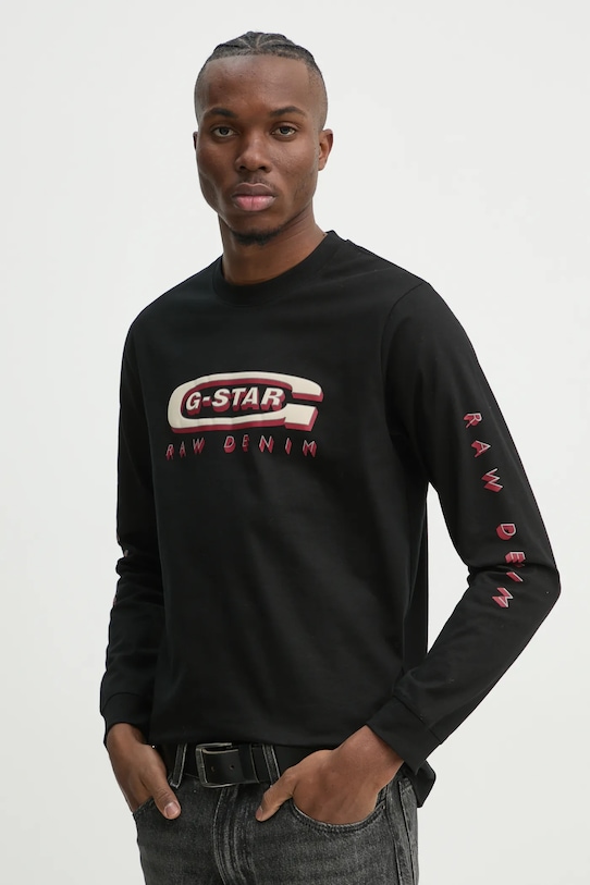 

Хлопковая водолазка G-Star, черный