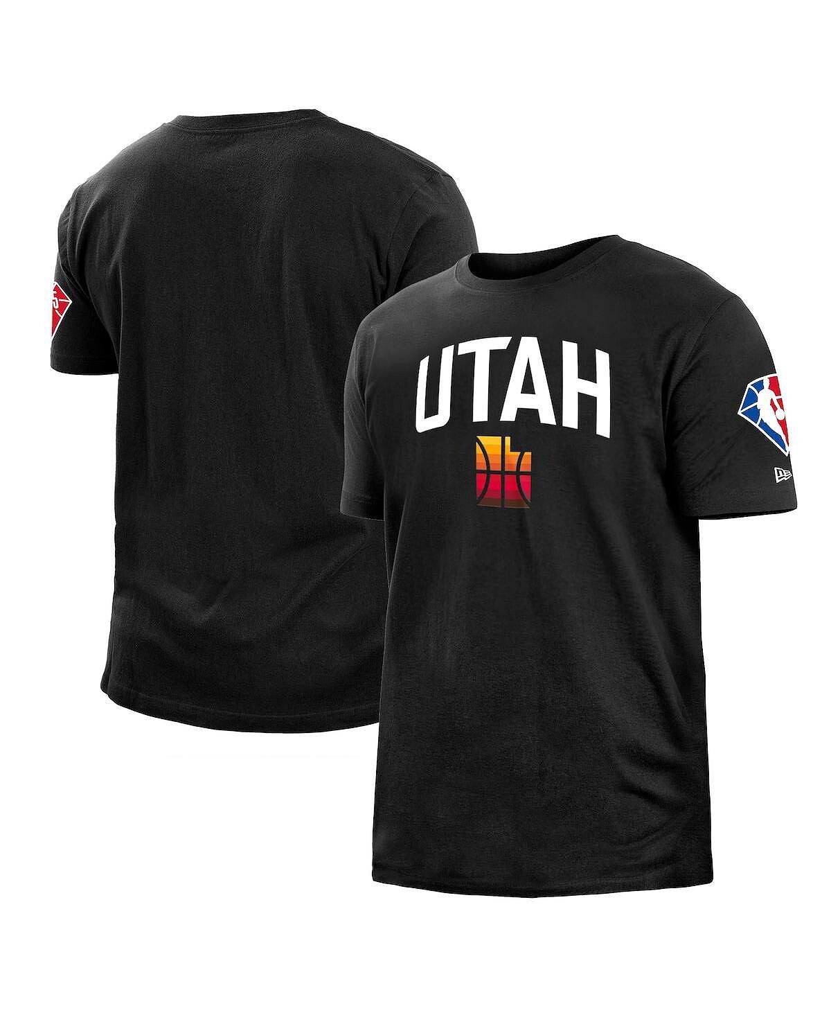 

Мужская черная футболка из джерси utah jazz 2021/22 city edition с начесом New Era, черный