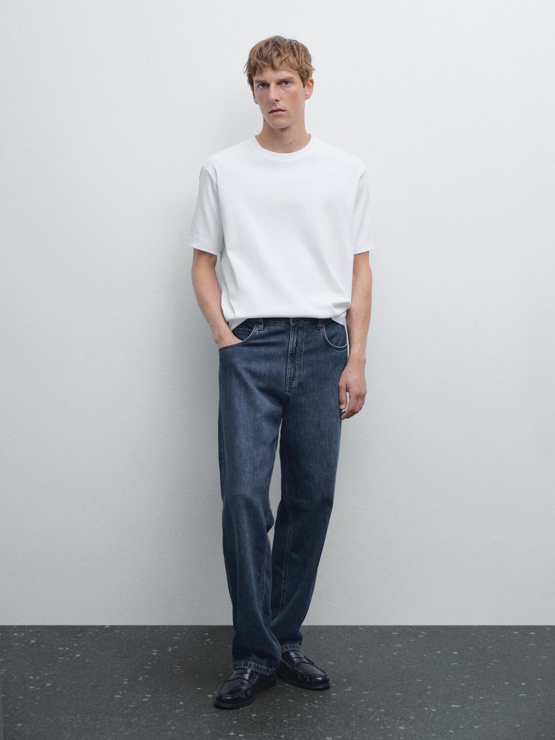 Футболка из мерсеризованного хлопка Massimo Dutti — фото 3