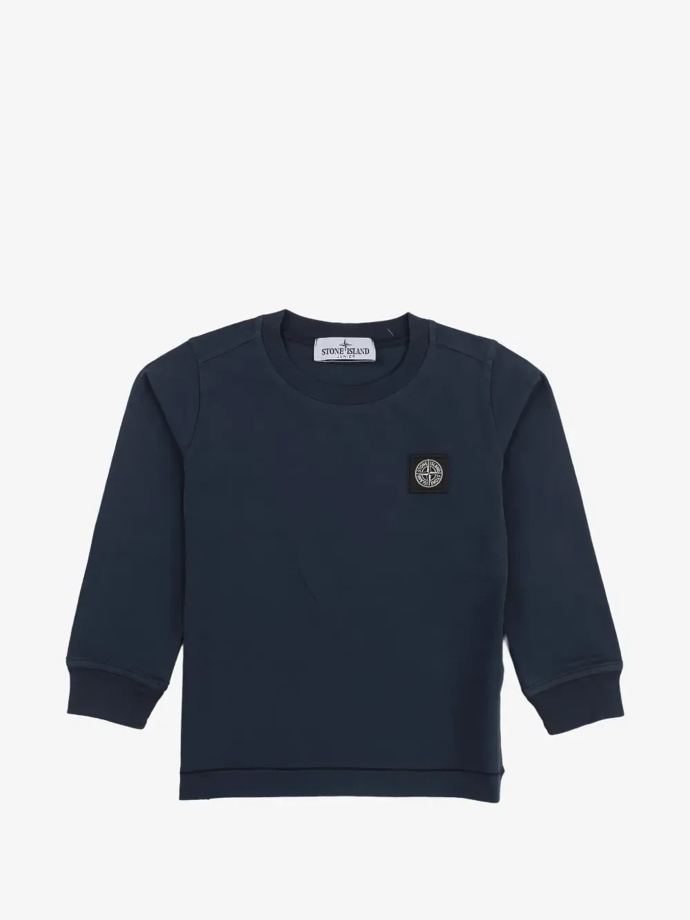 Футболка с длинными рукавами и нашивкой-логотипом Stone Island Junior, синий