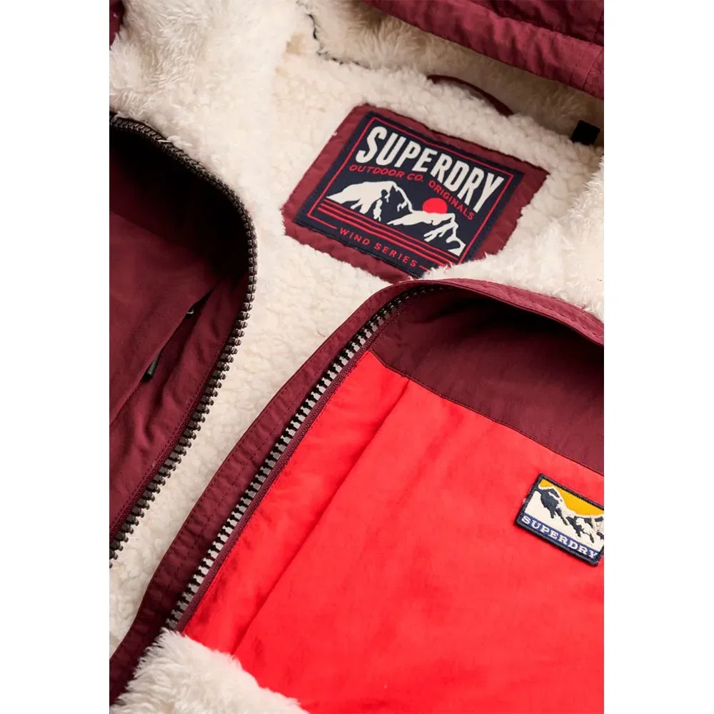 Женский свитшот с капюшоном Super Soft Hybrid Superdry, Red — фото 4