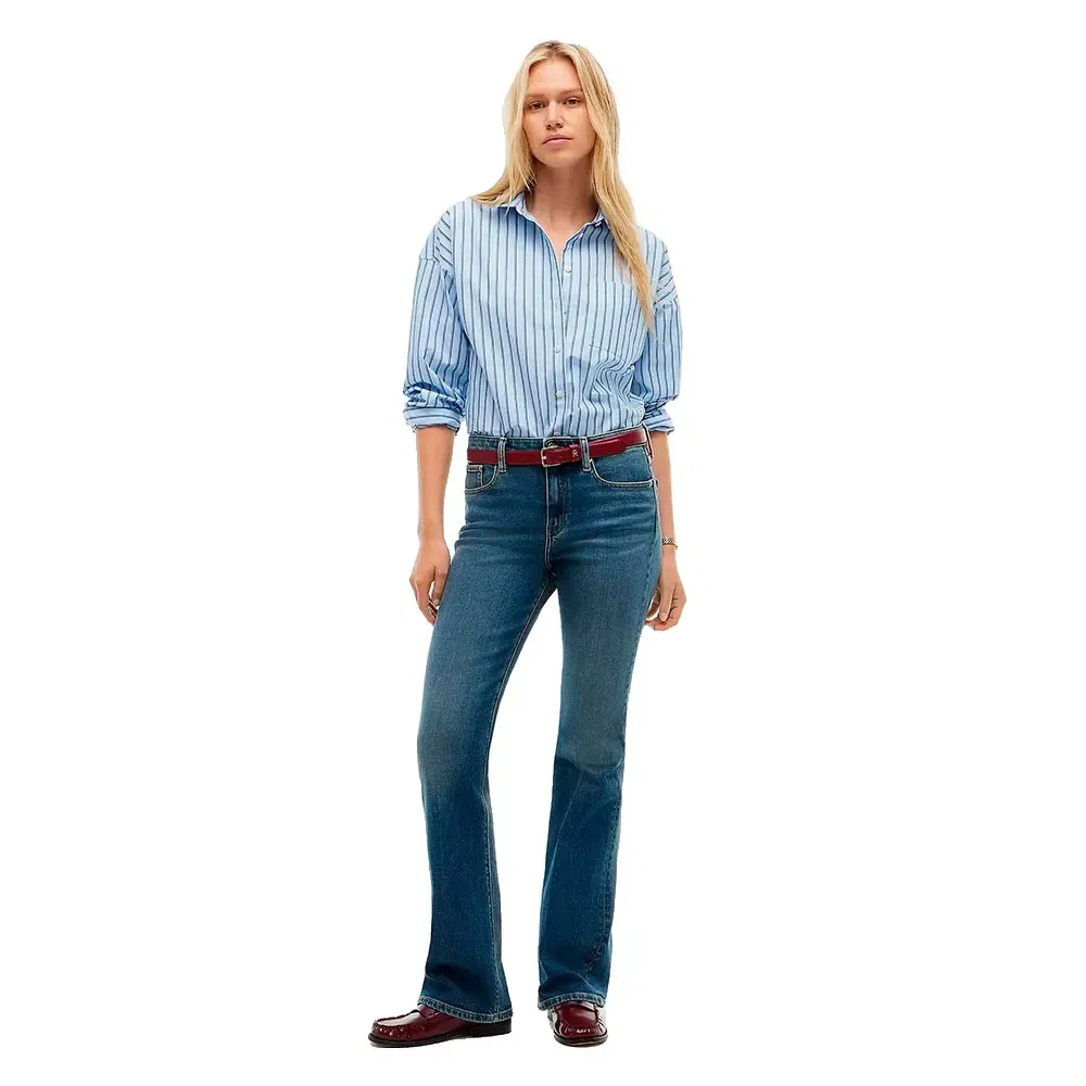 Женские джинсы-клеш с завышенной талией Tommy hilfiger, Blue — фото 4