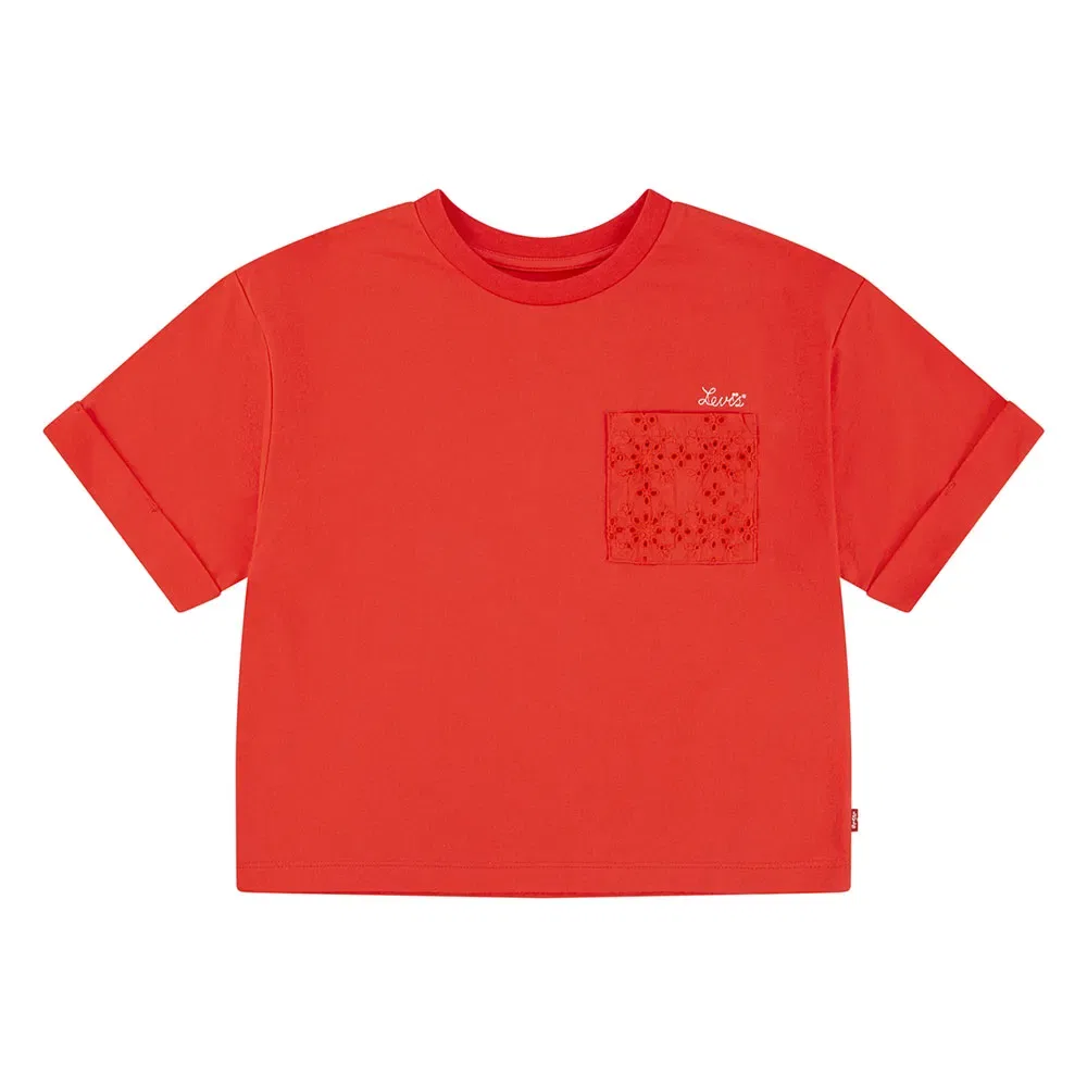 Футболка с коротким рукавом Roll Cuff Meet And Greet Levi's, красный