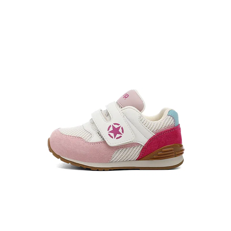 Детские кроссовки для скейтбординга с закрытым носком, модель Pre School, Jeep, Ivory White/Peach Pink