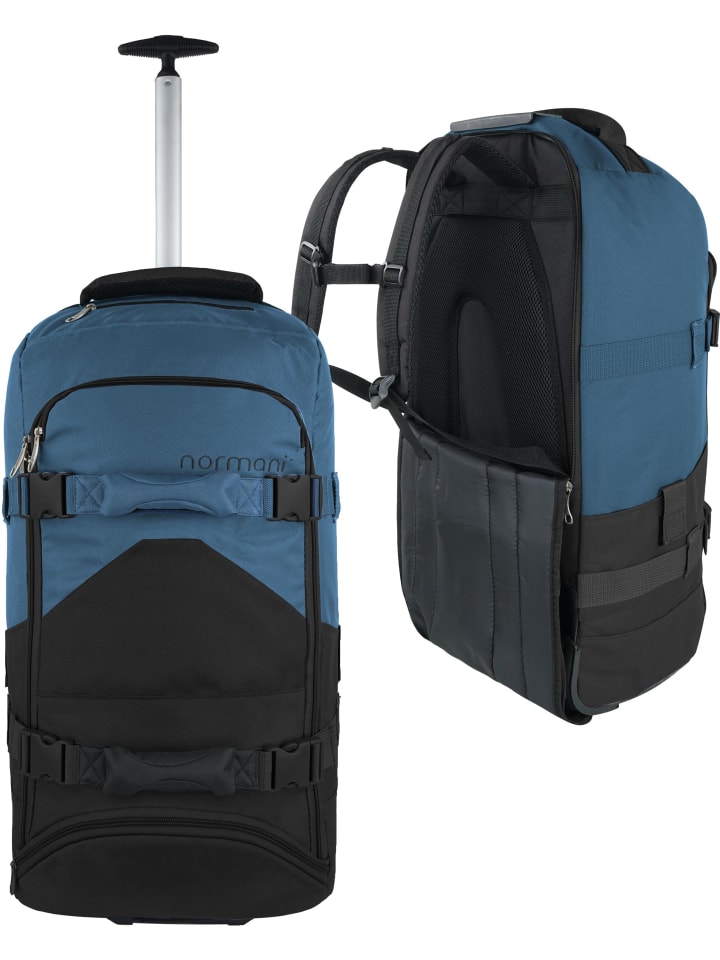 

Normani Дорожная сумка на колесиках с функцией рюкзака Melano90 в черно-синем цвете