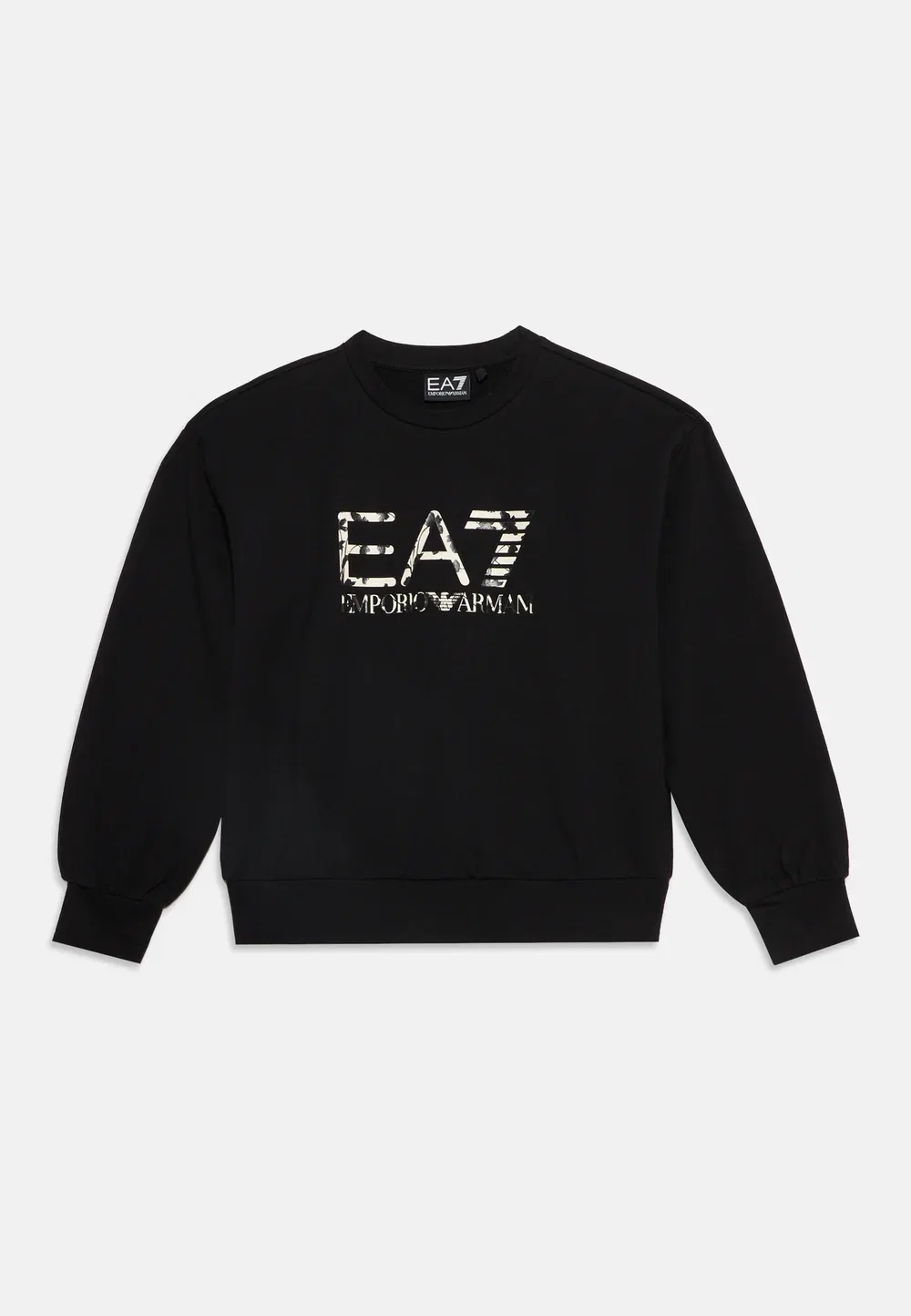 Футболка с цветочным рисунком в виде поезда Ea7 Emporio Armani, Black — фото 3