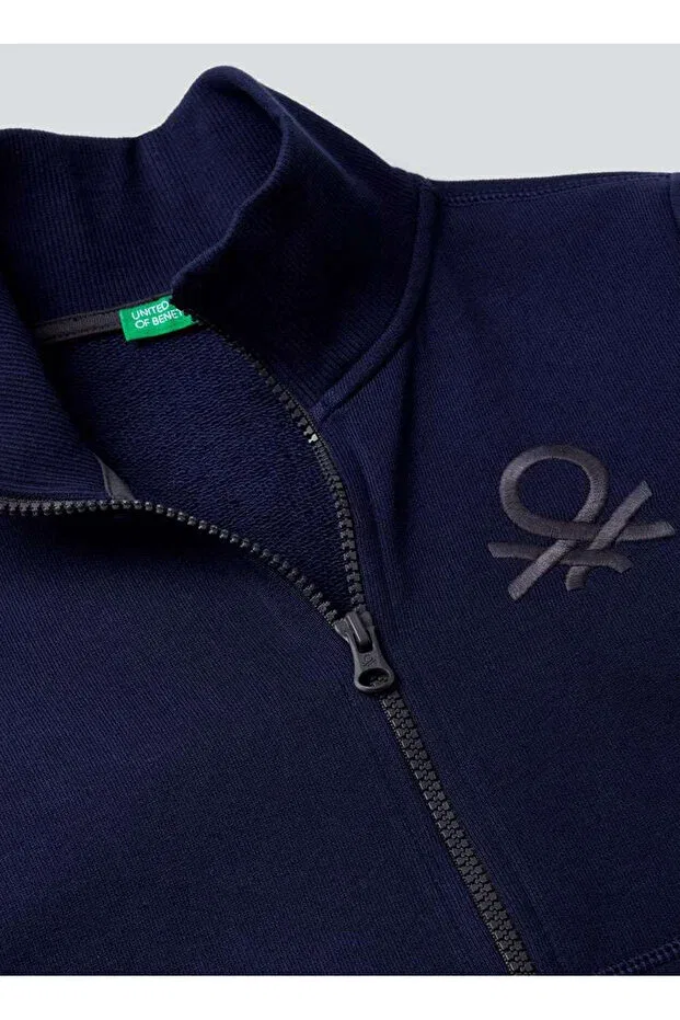 Детские свитшот для мальчиков с длинным рукавом Benetton, Navy Blue — фото 2