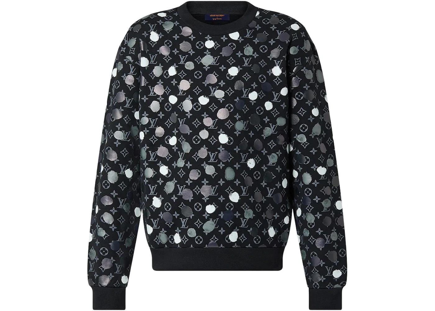 Мужской свитшот с принтом Louis Vuitton x Yayoi Kusama Infinity Dots, Black