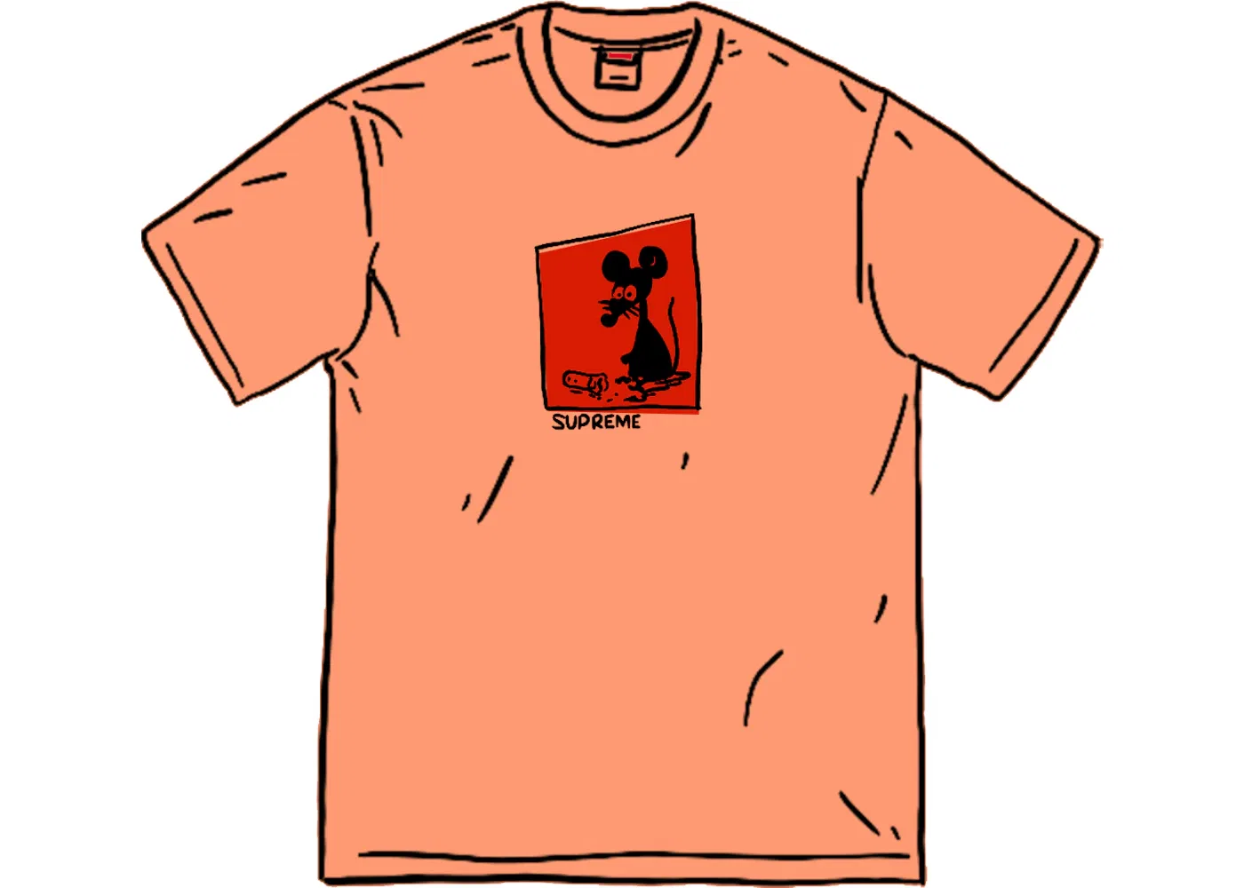 Мужская футболка с принтом Supreme Tee, Peach