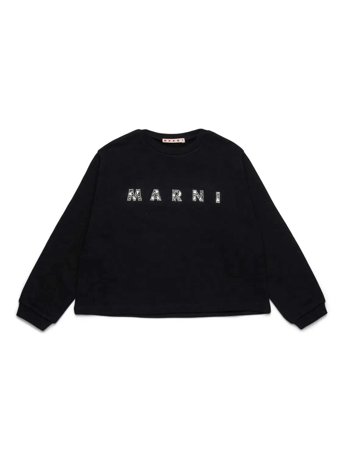Свитшот с аппликацией логотипа Marni, черный