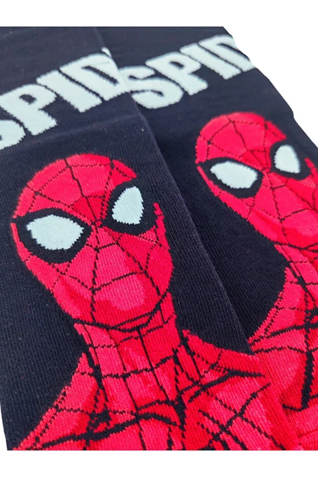 Детские носки с принтом Unisex Special Series Happy Colorful Socks Marvel Spider Man Shuttle Park, Çok Renkli — фото 2