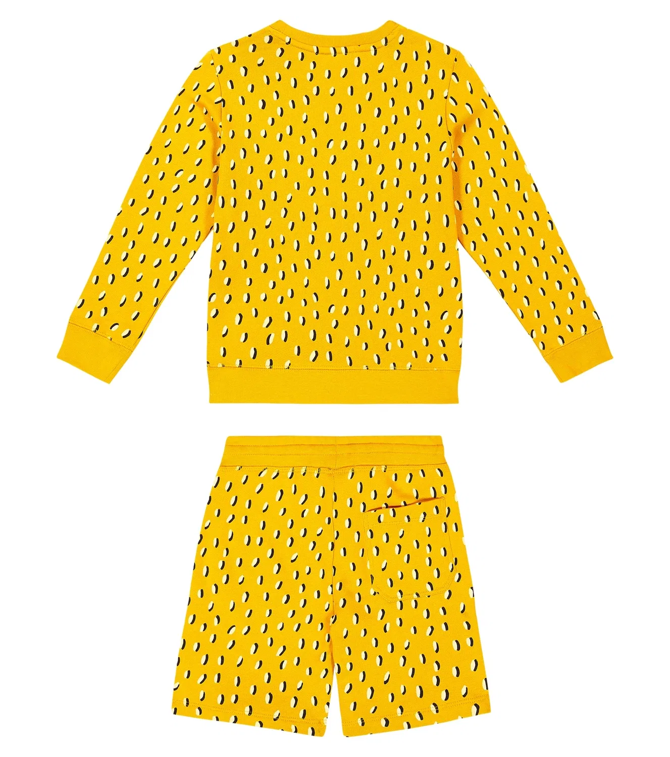 Комплект из свитшота и спортивных штанов из хлопка Stella Mccartney Kids, желтый — фото 4