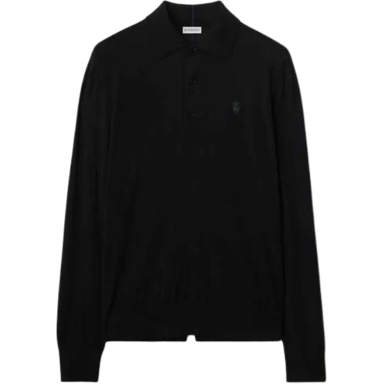 Мужское поло с вышивкой логотипа Burberry, Black