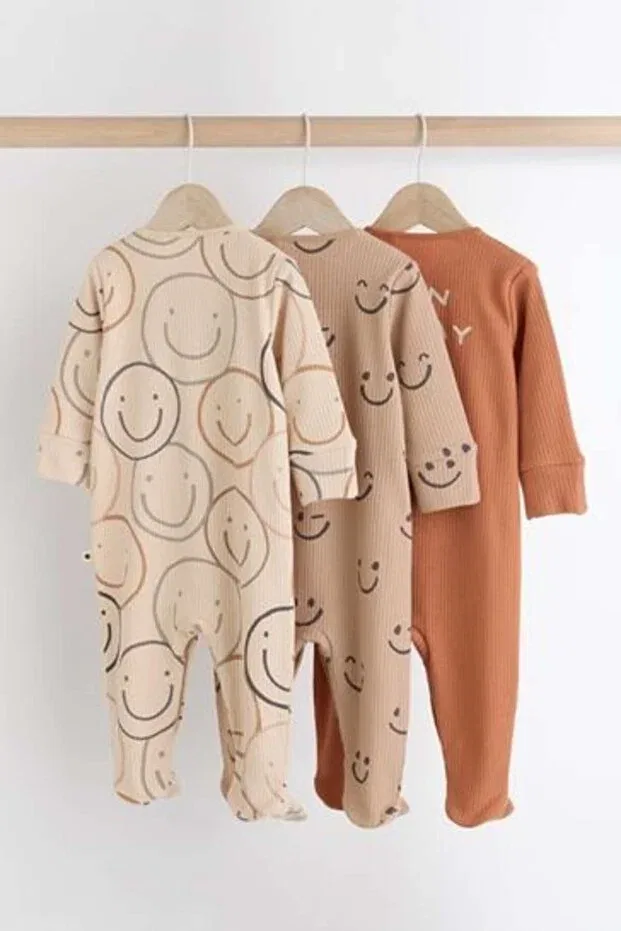 Детский комплект боди-комбинезонов для новорожденных с принтом Next Baby, Multicolor — фото 2