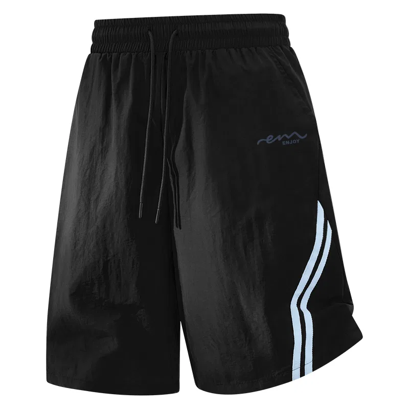 Детские шорты повседневные из тонкой ткани Ink Blue Flow Pants Logo MINISO, Black