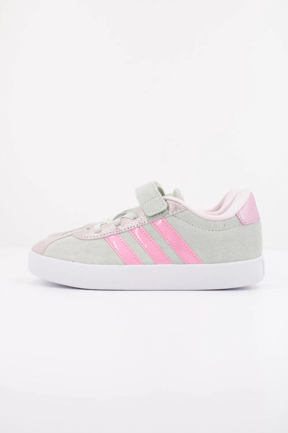Детские кожаные кроссовки VL Court 3.0 EL C, Adidas, Grun Rosa Magentapink