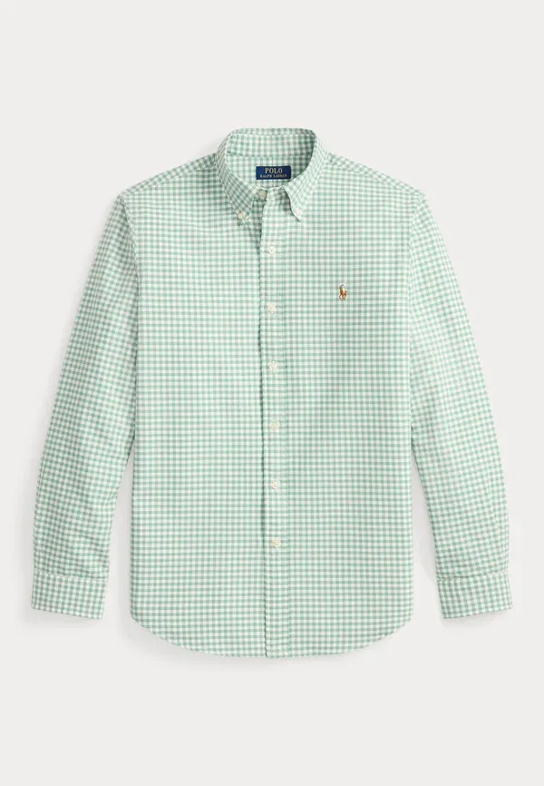 Рубашка с длинным рукавом из хлопка Polo Ralph Lauren, белый/мятный — фото 4
