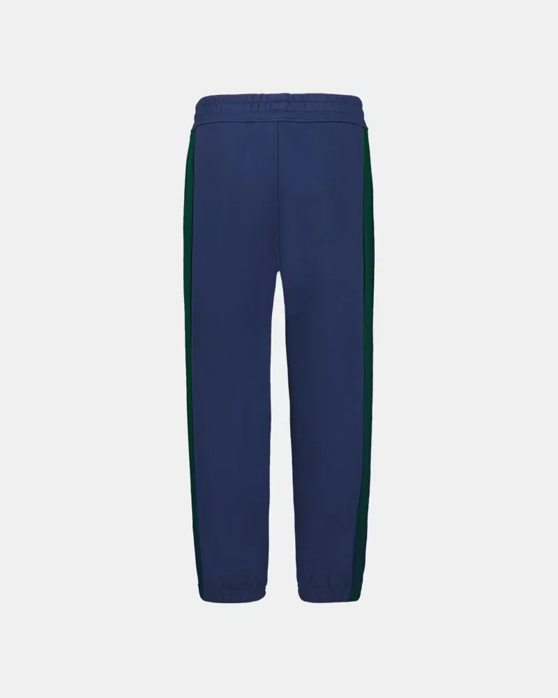 Джоггеры детские утепленные из хлопкового флиса UA Varsity Colorblock UnderArmour, Blackout Navy/White — фото 3