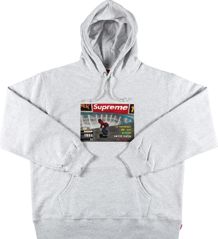 

Толстовка Supreme x Thrasher Hooded Sweatshirt 'Ash Grey', серый