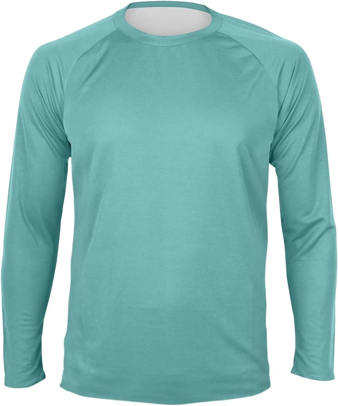 Мужская футболка с длинным рукавом классическая OMING, 4-Turquoise — фото 3
