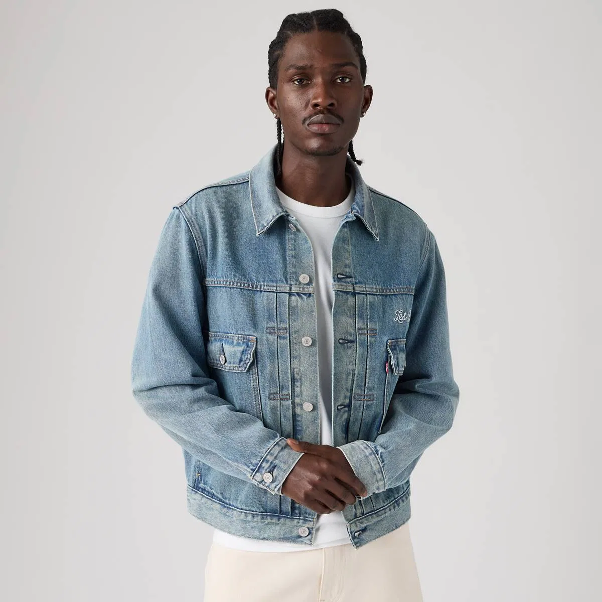 Куртка Levi's France Football Type II, France - Dark Wash — фото 2