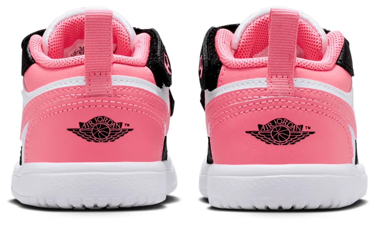 Кроссовки для девочек AJ 1 Low Jordan, цвет Black/Pink Glaze/White — фото 3