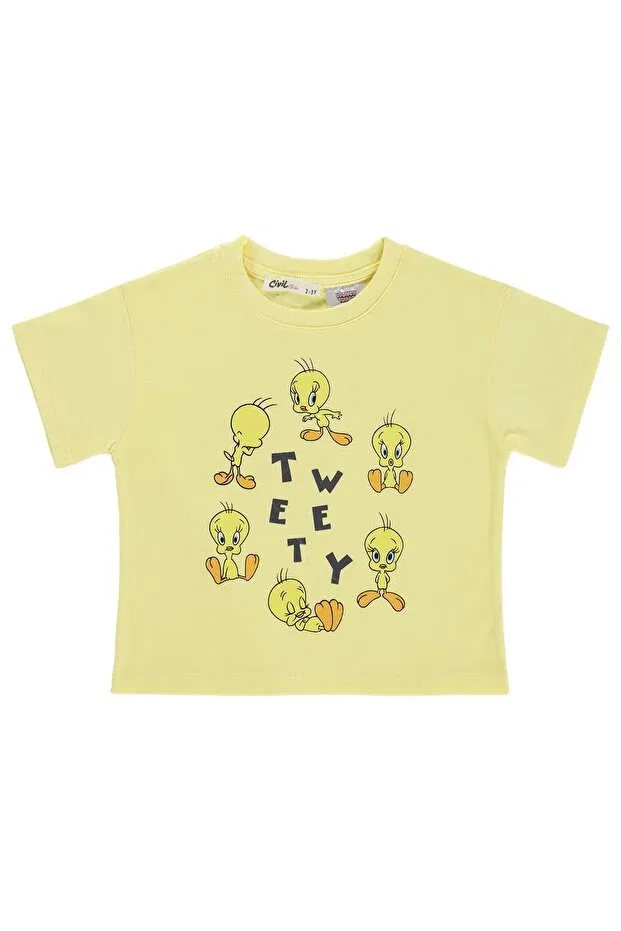 Детская футболка для девочек хлопковая Tweety, Yellow