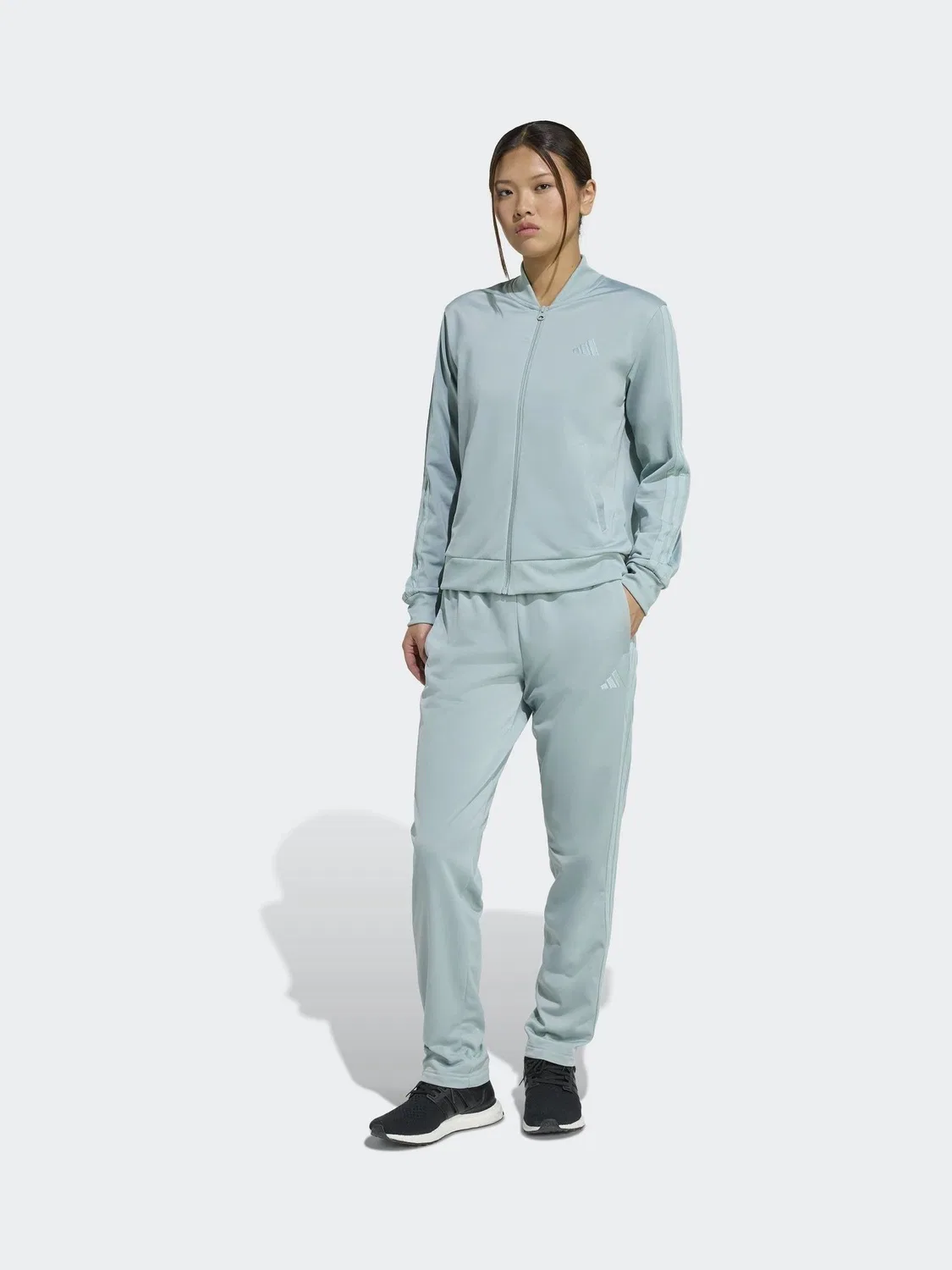 Спортивный костюм с лампасами, Essentials 3-Stripes adidas, светло-зеленый