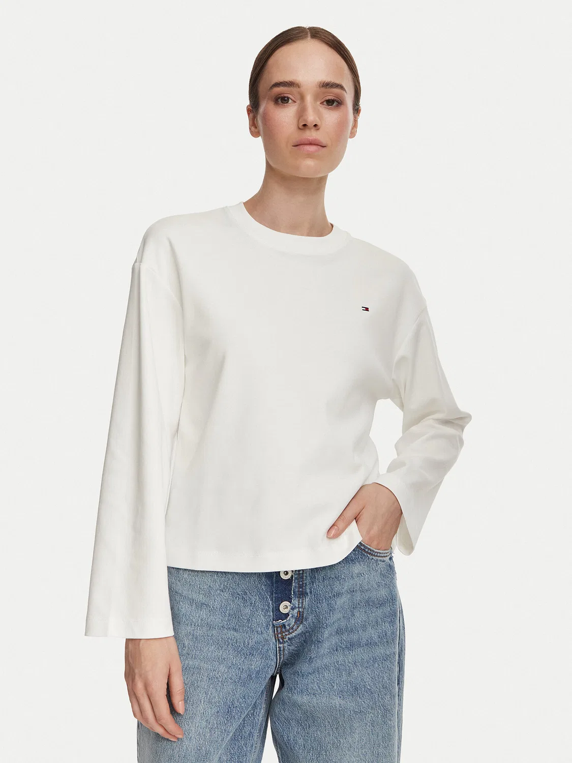 Женская блузка свободного кроя Tommy Hilfiger, белый