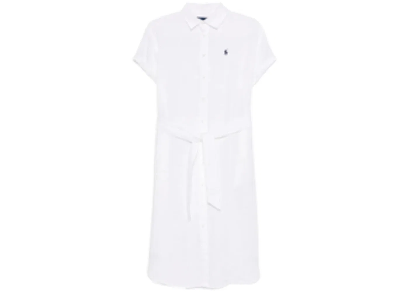 Женское платье-миди с поясом Oxford Belted Midi Dress Polo Ralph Lauren, White