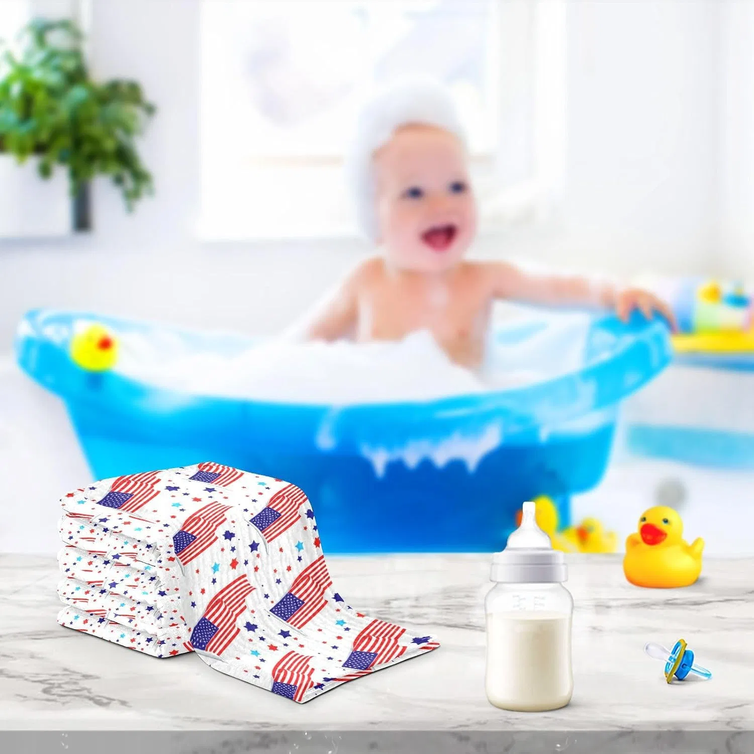 Махровая салфетка для лица JUMBEAR, 5 шт, 30x30 см, Цвет A — фото 3