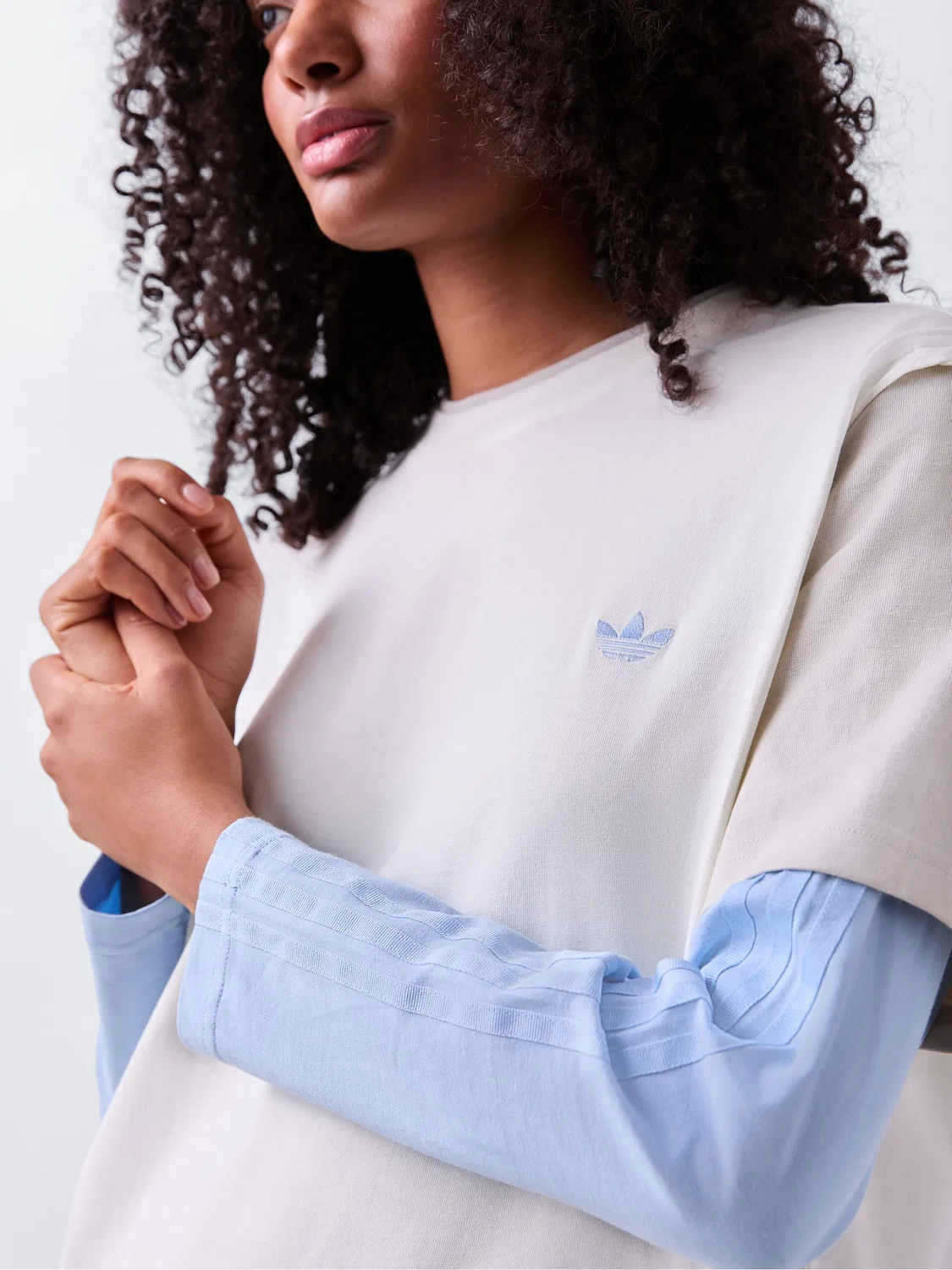Футболка с длинным рукавом, свободная, adidas Originals, белый — фото 4