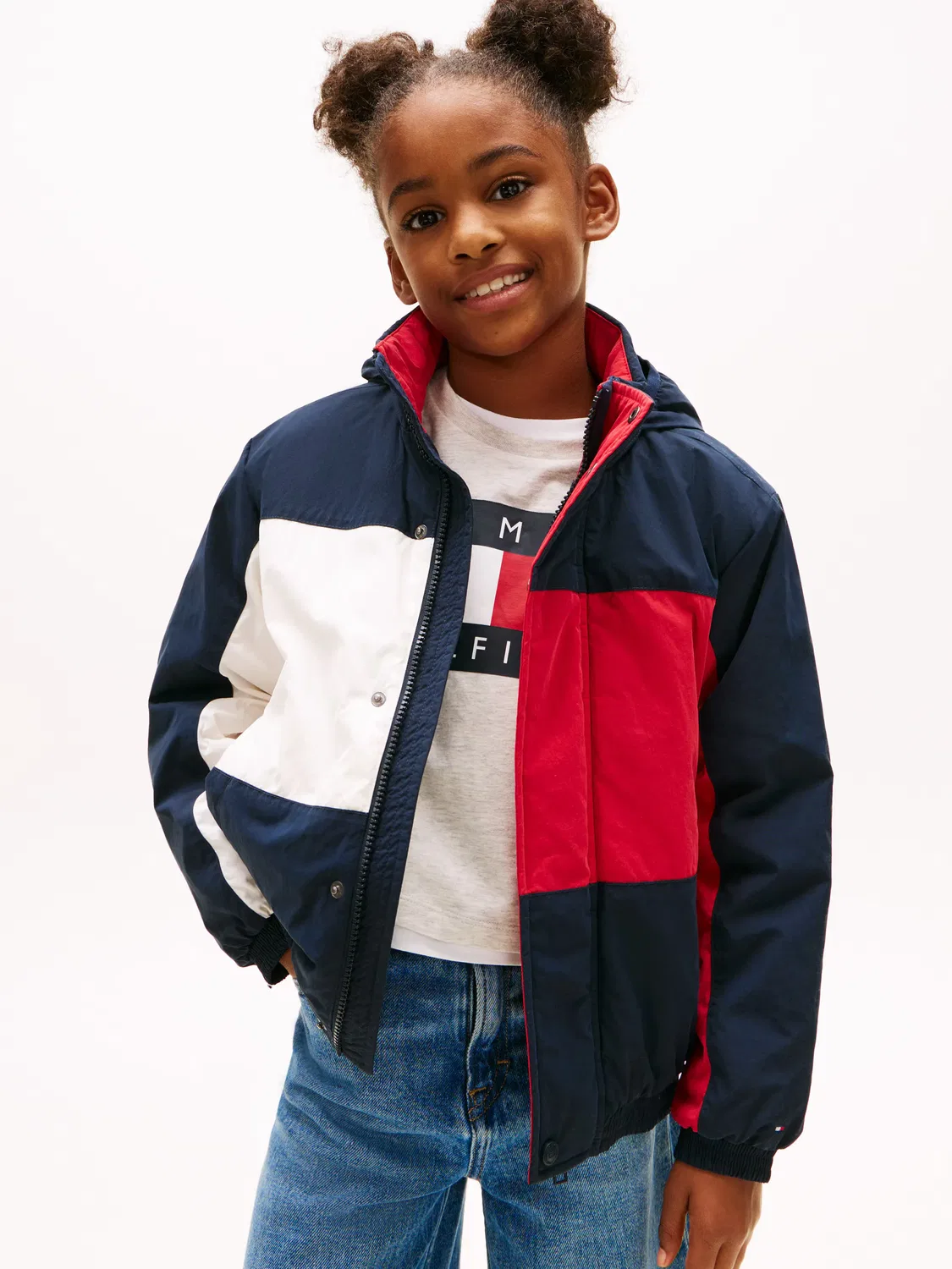Детская куртка для мальчиков с цветными блоками Tommy Hilfiger, Azul