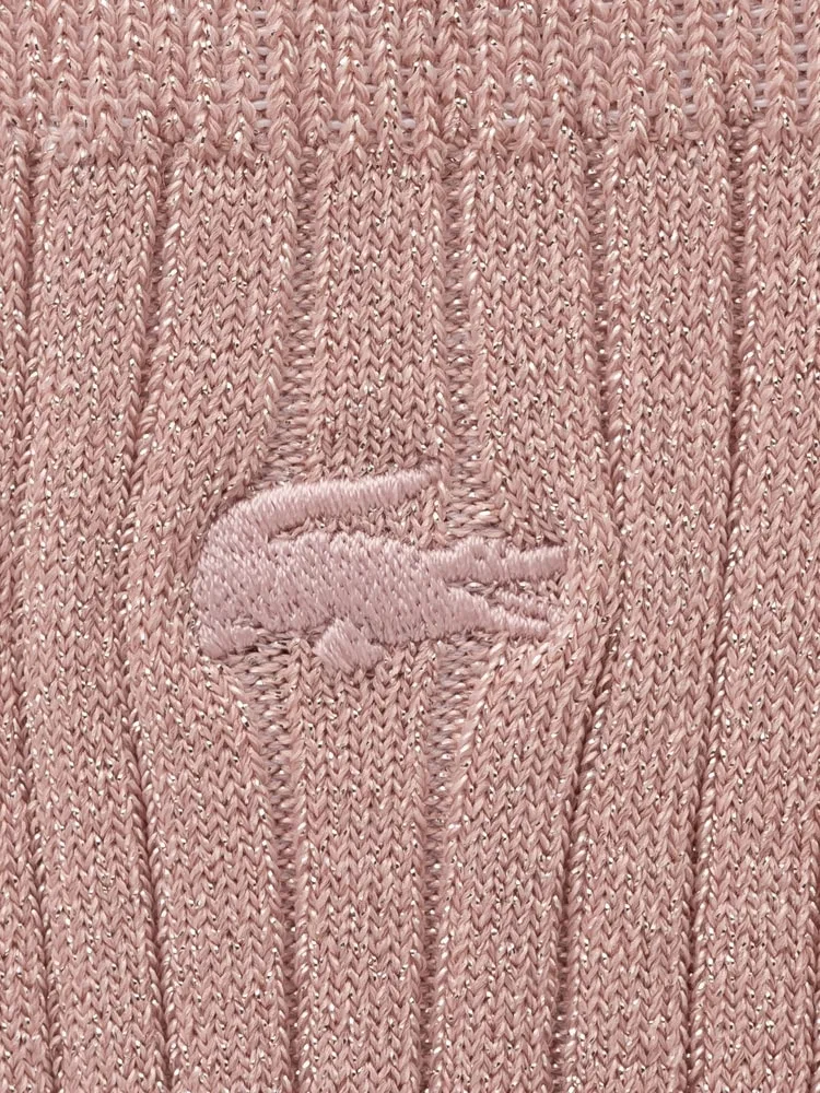 Носки женские LACOSTE с блестками, Pink — фото 2
