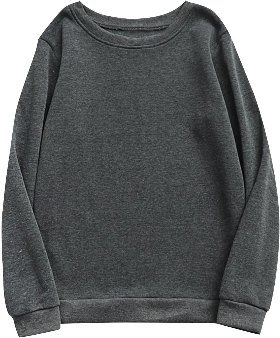 Женский свитшот с флисовой подкладкой, с длинным рукавом, 2-Dark Gray — фото 3