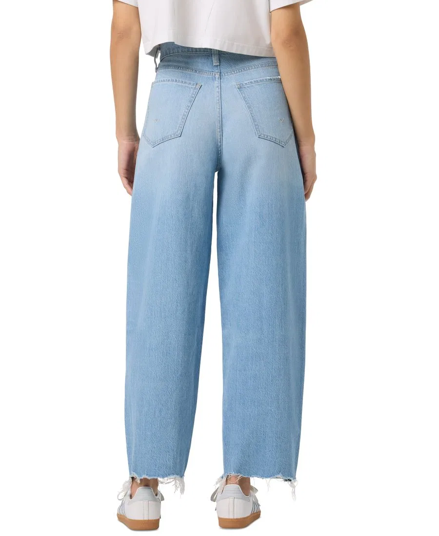 Джинсы с высокой посадкой, широкие, с потертостями Hudson Jeans, Hanalei — фото 3