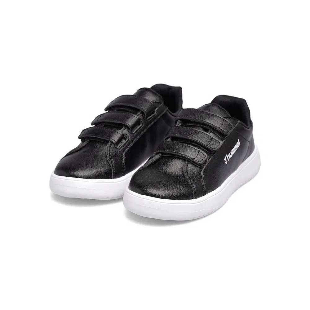 Детские спортивные кроссовки на липучках с легкой подошвой Hml Busan 25 Jr Hummel, Black — фото 3