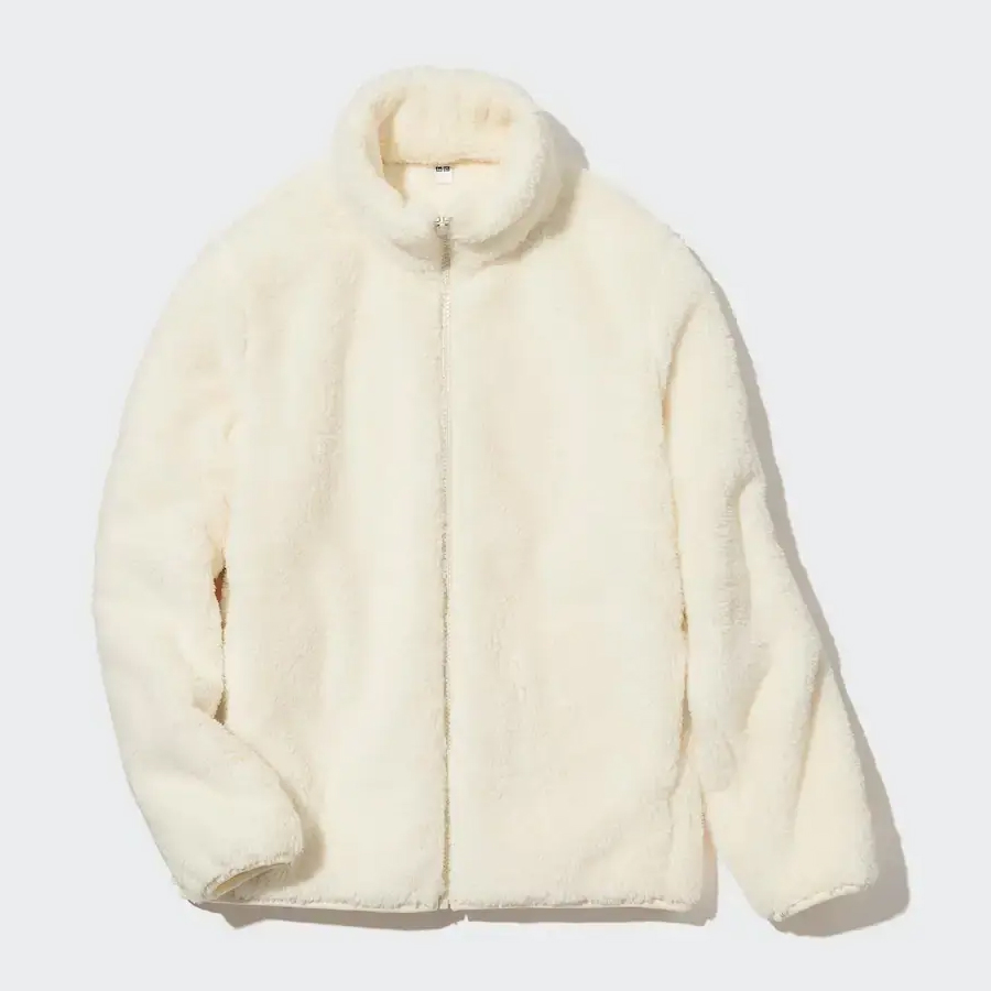 

Толстовка Uniqlo Fluffy Fleece Zipped, 01 молочно-белый