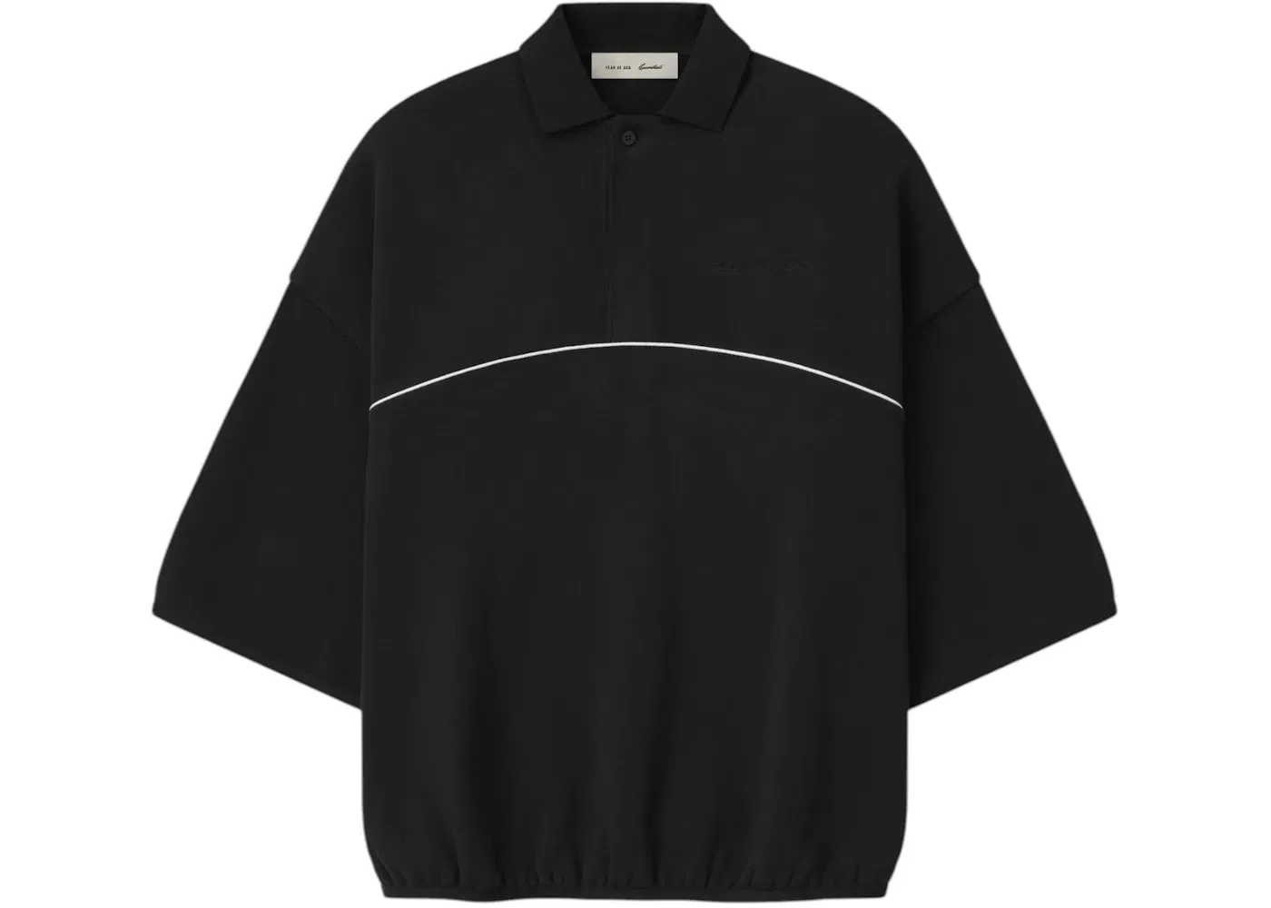 Мужской свитшот с трехчетвертным рукавом Active Trace Modern Polo Sweatshirt Fear of God, Vintage Black