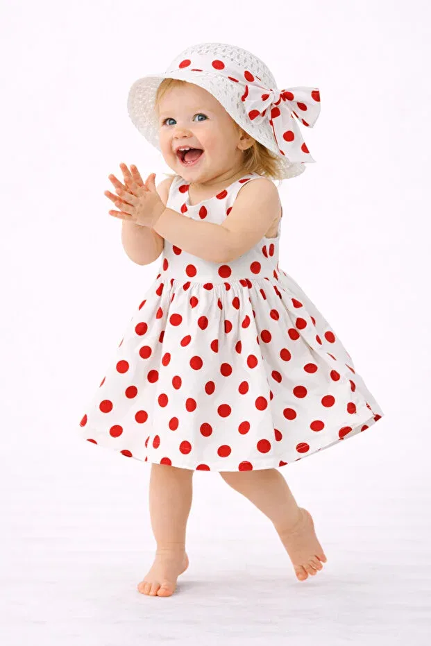 Детское платье для девочек с принтом Sweet Summer Baby Girl Chicsy Baby, Salmon — фото 4