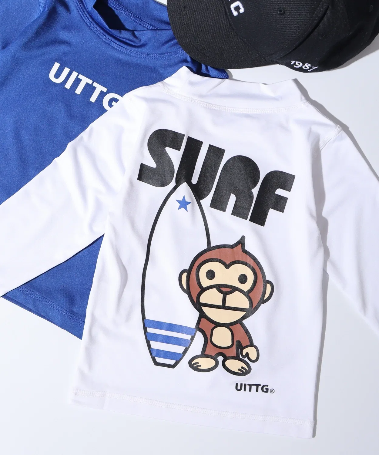 Детский лонгслив-рашгард с принтом UITTG Kids FUNALIVE, White